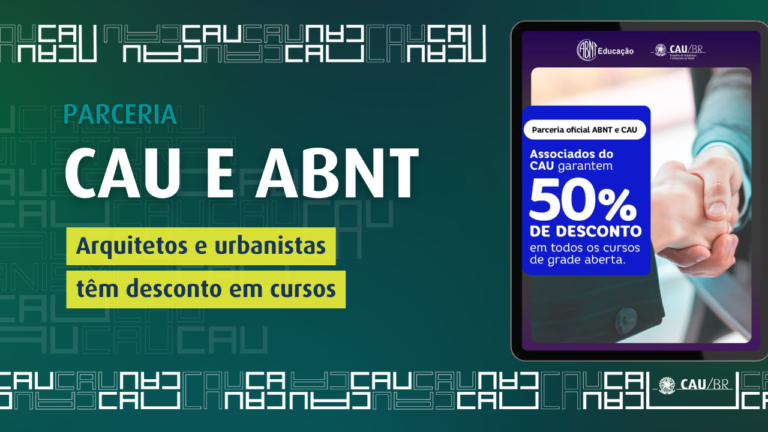 Arquitetos e urbanistas tem 50% de desconto nos cursos da grade regular da ABNT